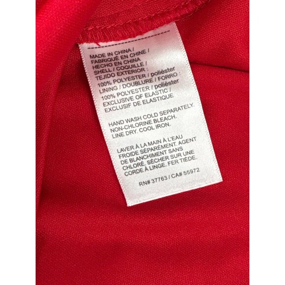 Ella Rafaella Womens Red Lace Blouse Size Large Stylish Floral Crochet Design - Picture 5 of 12